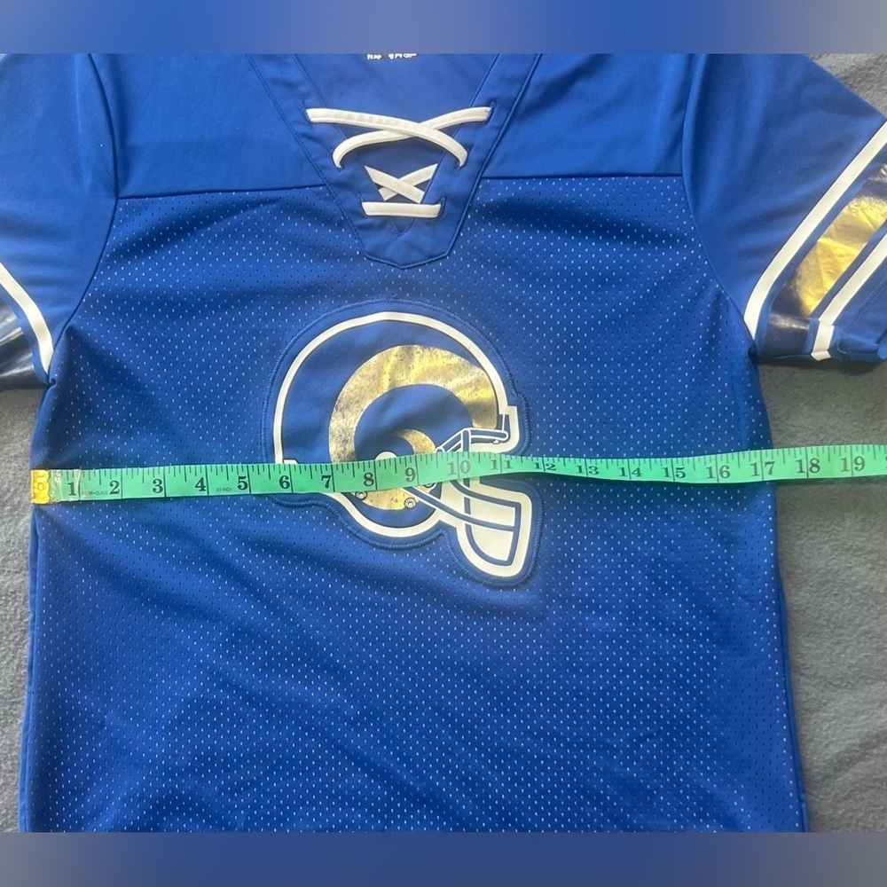 Los Angeles Rams Majestic Women’s Team Football T-Shirt Top - Picture 5 of 8
